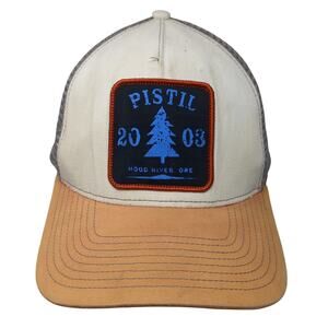 Pistil 2003 Snapback Trucker Hat Multi One Size Adjustable Mesh Back Embroidered